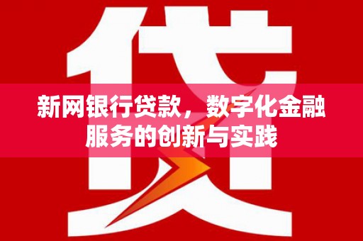 秦皇岛新网银行贷款，数字化金融服务的创新与实践