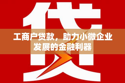 秦皇岛工商户贷款，助力小微企业发展的金融利器