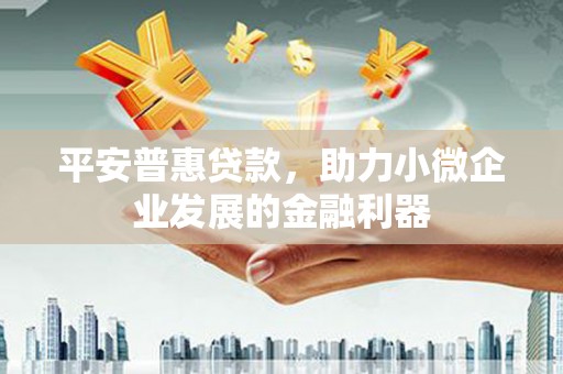 秦皇岛平安普惠贷款，助力小微企业发展的金融利器