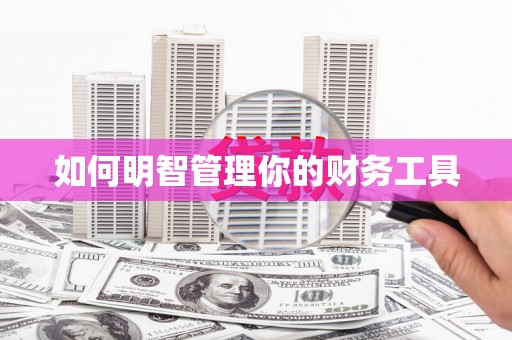 秦皇岛如何明智管理你的财务工具