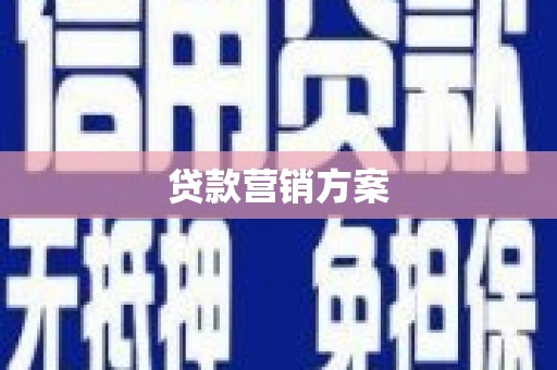 秦皇岛贷款营销方案