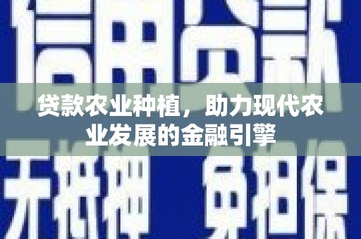 秦皇岛贷款农业种植，助力现代农业发展的金融引擎