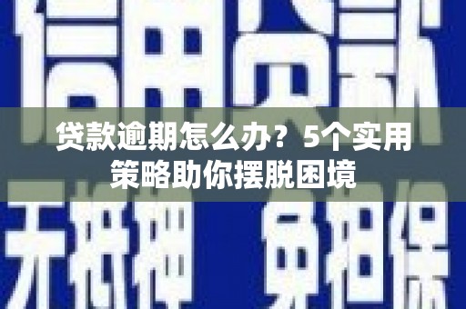 秦皇岛贷款逾期怎么办？5个实用策略助你摆脱困境