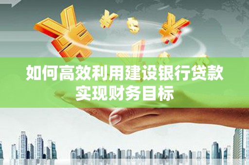 秦皇岛如何高效利用建设银行贷款实现财务目标