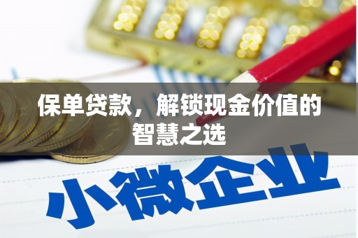 秦皇岛保单贷款，解锁现金价值的智慧之选