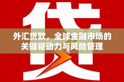 秦皇岛外汇贷款，全球金融市场的关键驱动力与风险管理