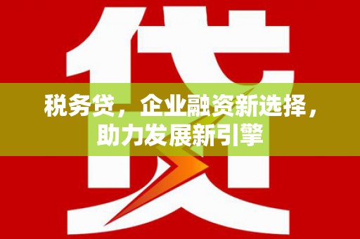 秦皇岛税务贷，企业融资新选择，助力发展新引擎