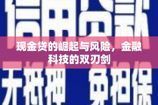 秦皇岛现金贷的崛起与风险，金融科技的双刃剑