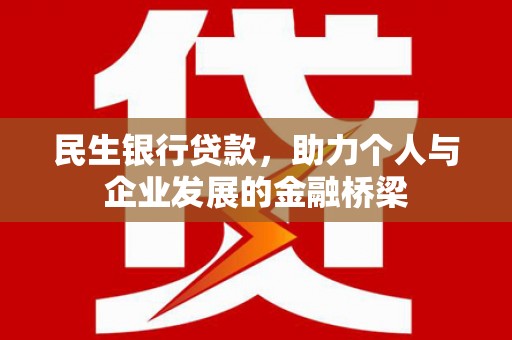 秦皇岛民生银行贷款，助力个人与企业发展的金融桥梁