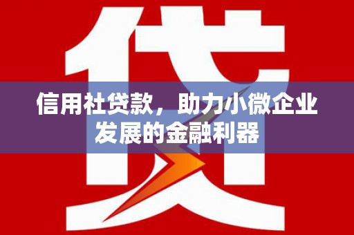秦皇岛信用社贷款，助力小微企业发展的金融利器