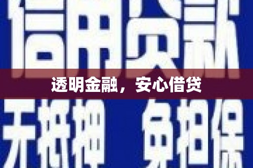 秦皇岛透明金融，安心借贷