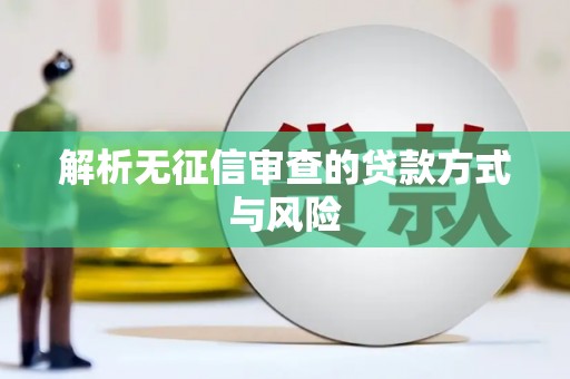 秦皇岛解析无征信审查的贷款方式与风险