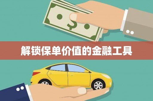 秦皇岛解锁保单价值的金融工具