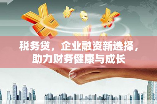 秦皇岛税务贷，企业融资新选择，助力财务健康与成长